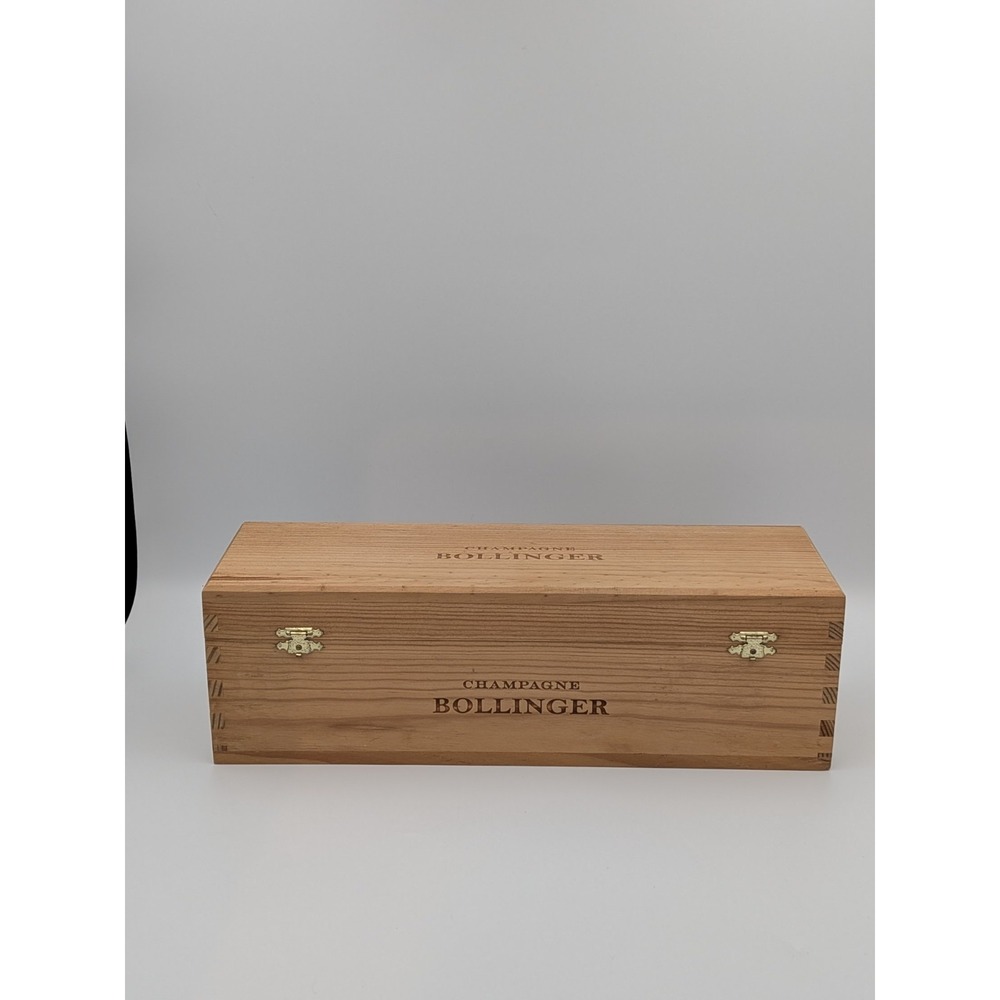 Bollinger Champagne Wooden Wine Box Empty Single Bottle Presentation Crate